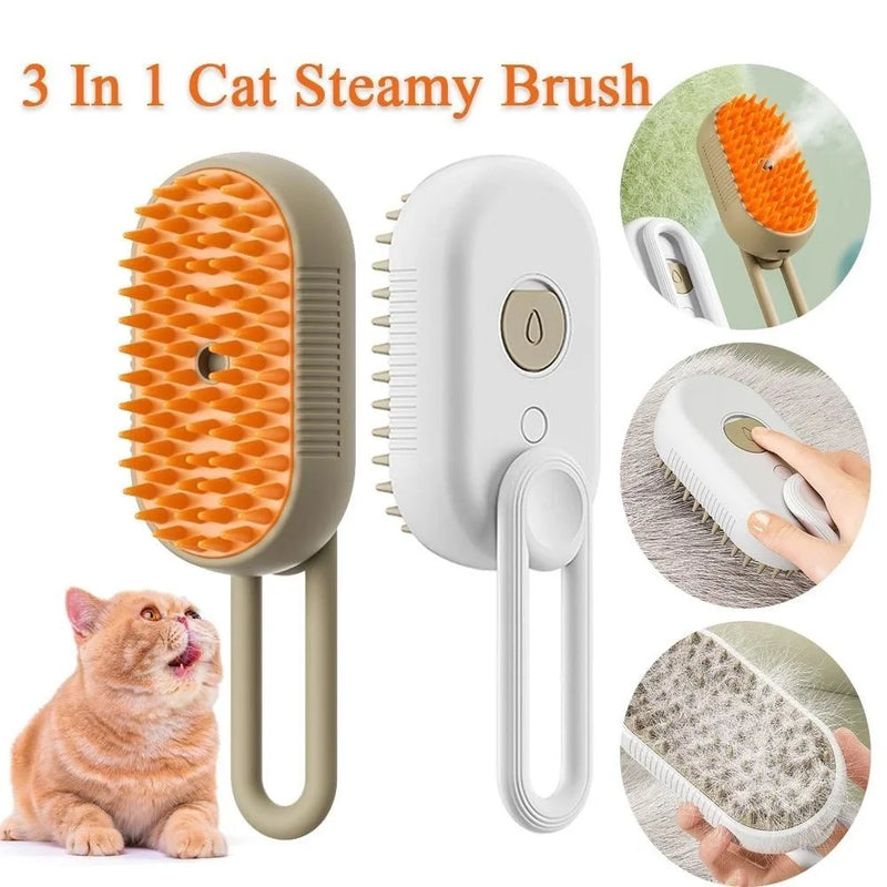 Cheetah: Escova Pet a Vapor 3 em 1 SteamCare Remoção de Pelos Para Gatos e Cães